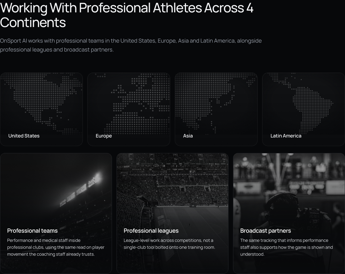 Redesigned audience section with dot-matrix maps and broadcast photography